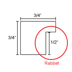 Rabbet depth is shown on each frame's order page