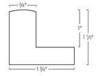 1" floater frame. This simple floater frame has a slightly rounded profile. The solid mars black face, profile, and interior have a smooth satin finish.