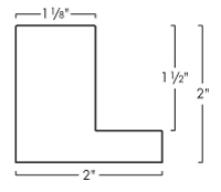 This large, L-shaped floating contemporary canvas frame in natural tone features a wide flat face.

*Note: These solid wood, custom canvas floaters are for stretched canvas prints and paintings, and raised wood panels.